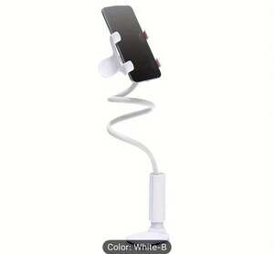 360° Rotating Tablets & Phones Mount, Flexible And Movable Base Holder . White